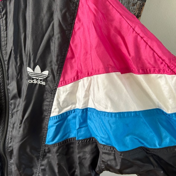 Women's Vintage Adidas Full Zipper Light Weight Colour BlockJacket - Picture 4 of 4